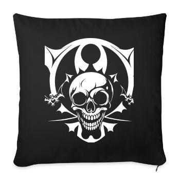 Horror Skull Skull Art Skull Gothic Heavy Metal - Sofa pillowcase 17,3'' x 17,3'' (45 x 45 cm) - black - Front