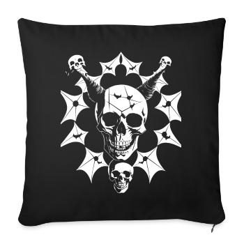 Horror Skull Skull Art Skull Gothic Heavy Metal - Sofa pillowcase 17,3'' x 17,3'' (45 x 45 cm) - black - Front