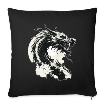 Dragon Fantasy Magic Mysticism Creature Animal Vintage - Sofa pillowcase 17,3'' x 17,3'' (45 x 45 cm) - black - Front