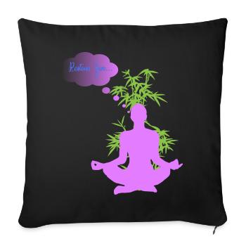 LET'S STAY ZEN - Sofa pillowcase 17,3'' x 17,3'' (45 x 45 cm) - black - Front