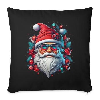 Santa Claus - Sofa pillowcase 17,3'' x 17,3'' (45 x 45 cm) - black - Front
