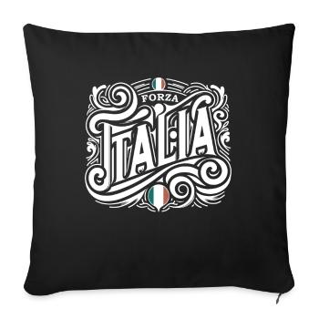 Forza Italia Italian Football Supporter Gift - Sofa pillowcase 17,3'' x 17,3'' (45 x 45 cm) - black - Front