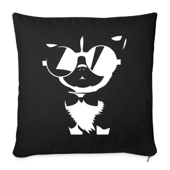 Lustiger Chihuahua mit Sonnenbrille Chihuahuas - Sofakissenbezug 45 x 45 cm - Schwarz - Vorne