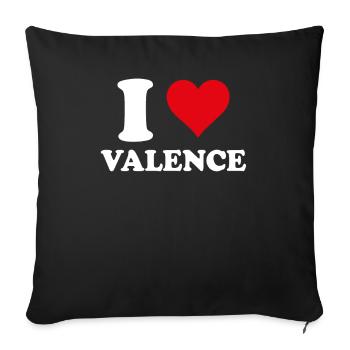 I Love Valencia Gift Tourism - Sofa pillowcase 17,3'' x 17,3'' (45 x 45 cm) - black - Front