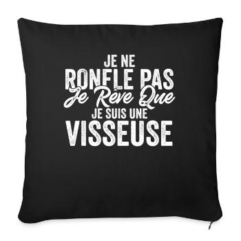 Visseuse Bricolage Humour Pour Grand-Père Cadeau - Housse de coussin décorative 45 x 45 cm - noir - Devant