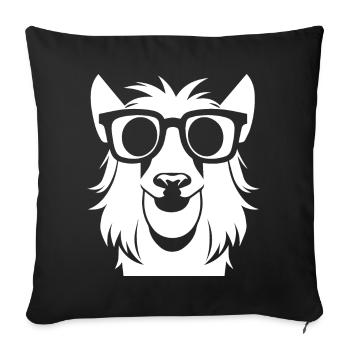 Funny Llama Wearing Sunglasses Cool Llamas - Sofa pillowcase 17,3'' x 17,3'' (45 x 45 cm) - black - Front