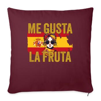 I Like Fruit Meme Ayuso Sanchez Politics - Sofa pillowcase 17,3'' x 17,3'' (45 x 45 cm) - burgundy - Front