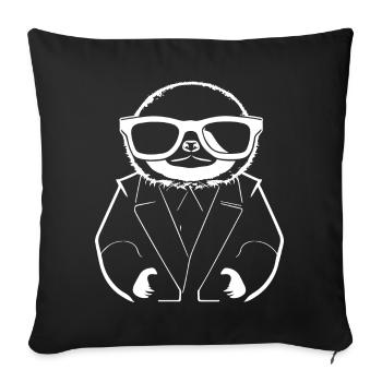 Sloths Anime Sloth Manga Sloth Sunglasses - Sofa pillowcase 17,3'' x 17,3'' (45 x 45 cm) - black - Front