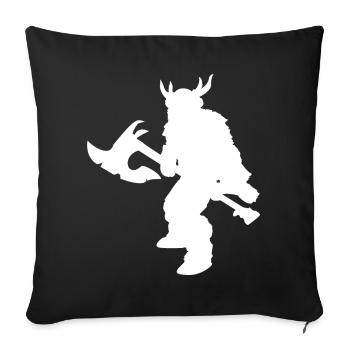 Fantasy Role Playing Game - Barbarian Silhouettes Design - Sofa pillowcase 17,3'' x 17,3'' (45 x 45 cm) - black - Front