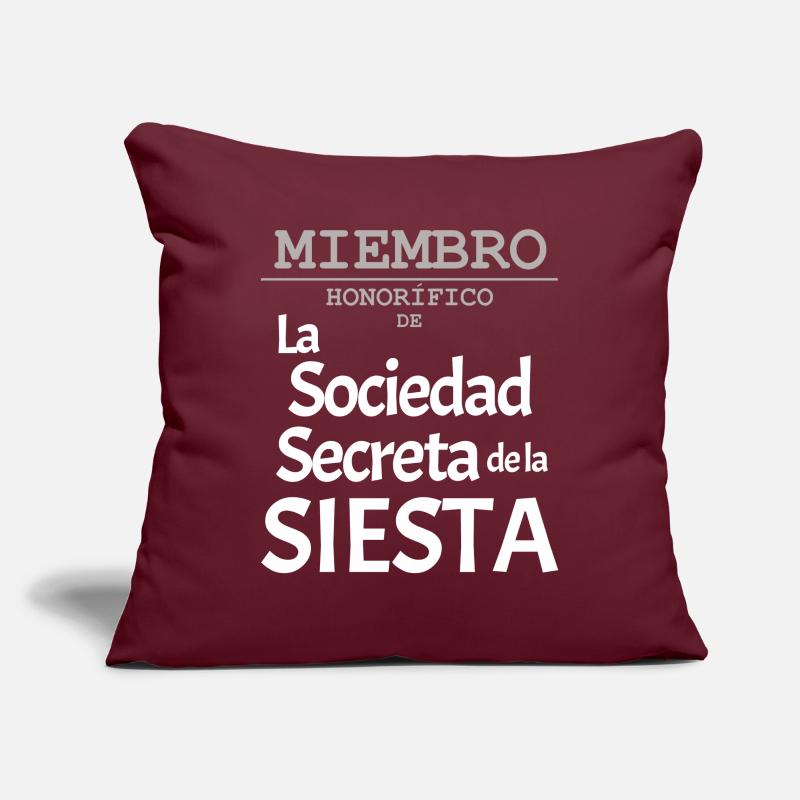 MEMBRE HONORAIRE de la Société Secrète de la Sieste Housse de coussin décorative 45 x 45 cm
