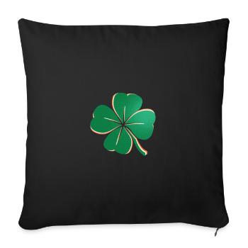Trèfle - Housse de coussin décorative 45 x 45 cm - noir - Devant