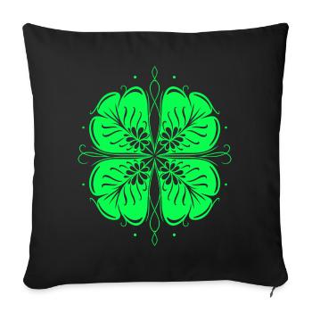 Trèfle de la Saint-Patrick Trèfle - Housse de coussin décorative 45 x 45 cm - noir - Devant