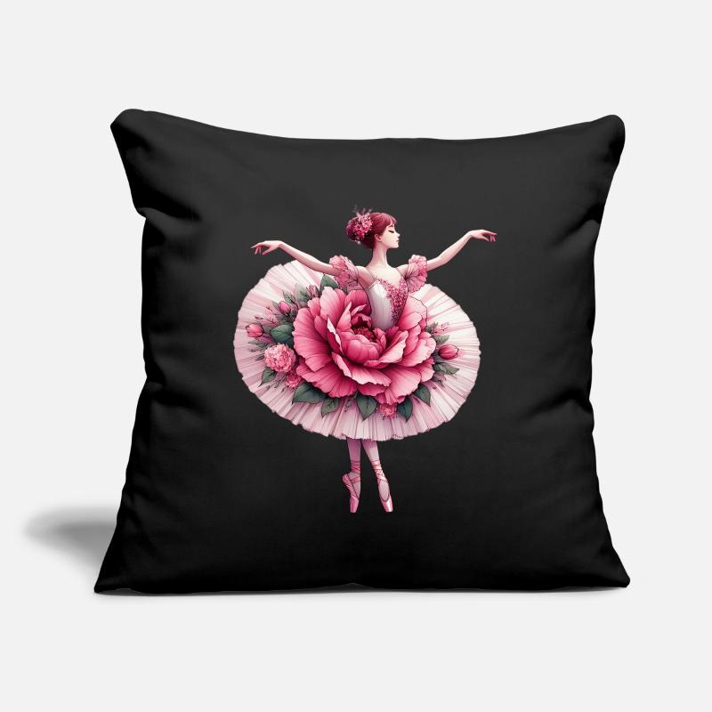 Danseuse de ballet avec tutu Housse de coussin décorative 45 x 45 cm