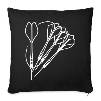Dart Drawing - Sofa pillowcase 17,3'' x 17,3'' (45 x 45 cm) - black - Front