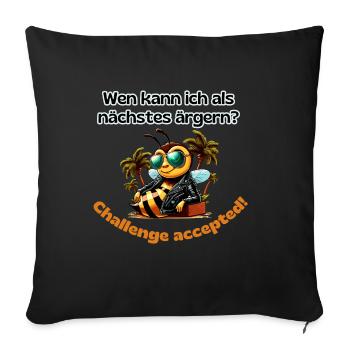 Who can I annoy Bee funny saying - Sofa pillowcase 17,3'' x 17,3'' (45 x 45 cm) - black - Front