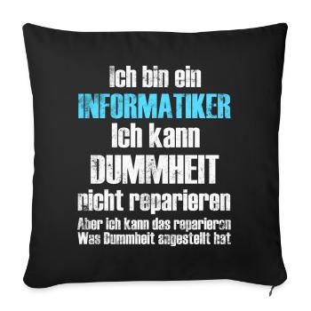 Informatiker Informatik - Sofakissenbezug 45 x 45 cm - Schwarz - Vorne