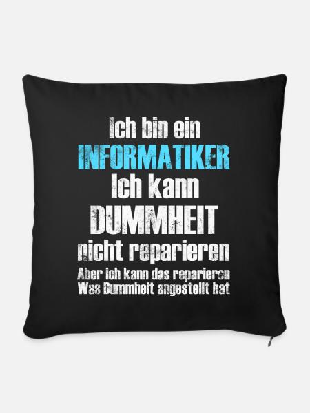 Informatiker Informatik - Sofakissenbezug 45 x 45 cm - Schwarz