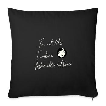 Pas en retard - Housse de coussin décorative 45 x 45 cm - noir - Devant