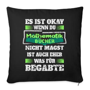 Math Books - Sofa pillowcase 17,3'' x 17,3'' (45 x 45 cm) - black - Front