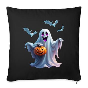 Le charmant design d’Halloween transmet. - Housse de coussin décorative 45 x 45 cm - noir - Devant
