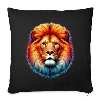 Lion - Sofa pillowcase 17,3'' x 17,3'' (45 x 45 cm) - black - Front
