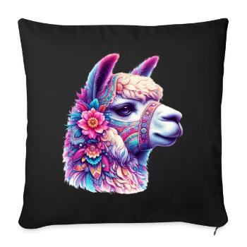 Alpaca - Sofa pillowcase 17,3'' x 17,3'' (45 x 45 cm) - black - Front