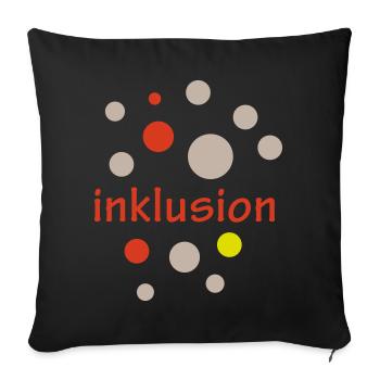 Inklusion - Sofakissenbezug 45 x 45 cm - Schwarz - Vorne
