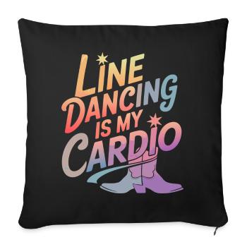 Danse en ligne Danseurs - Housse de coussin décorative 45 x 45 cm - noir - Devant