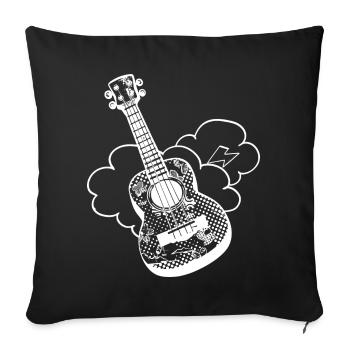 Funny Ukulele - Sofa pillowcase 17,3'' x 17,3'' (45 x 45 cm) - black - Front