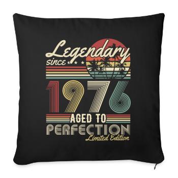 Legendary Since 1976 Vintage Birthday Gift - Sofa pillowcase 17,3'' x 17,3'' (45 x 45 cm) - black - Front