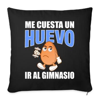 Cela me coûte cher d’aller à la salle de sport - Housse de coussin décorative 45 x 45 cm - noir - Devant