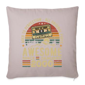 Birthday January 2000 | January 2000 Gift - Sofa pillowcase 17,3'' x 17,3'' (45 x 45 cm) - light taupe - Front