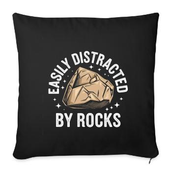 Experte für Geologie Gestein Geologe - Sofakissenbezug 45 x 45 cm - Schwarz - Vorne