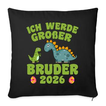 Ich Werde Großer Bruder 2026 - Sofakissenbezug 45 x 45 cm - Schwarz - Vorne