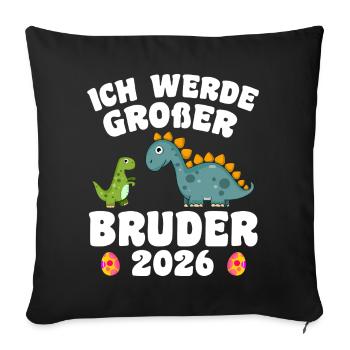 Ich Werde Großer Bruder 2026 - Sofakissenbezug 45 x 45 cm - Schwarz - Vorne
