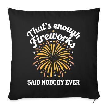 Pyrotechnie Feux d’artifice Pyrotechnie - Housse de coussin décorative 45 x 45 cm - noir - Devant