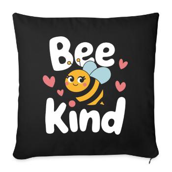 abeille abeille apicultrice abeille abeille - Housse de coussin décorative 45 x 45 cm - noir - Devant
