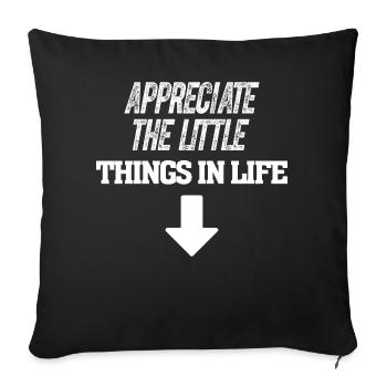 Apprécier les petites choses de la vie Arrow Funny - Housse de coussin décorative 45 x 45 cm - noir - Devant