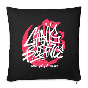 Graffiti urbain streetwear - Housse de coussin décorative 45 x 45 cm - noir - Devant