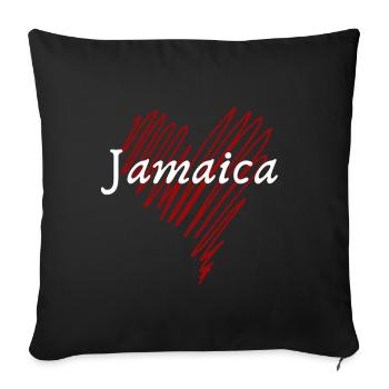 I Love Jamaica, Made in Jamaica - Sofa pillowcase 17,3'' x 17,3'' (45 x 45 cm) - black - Front