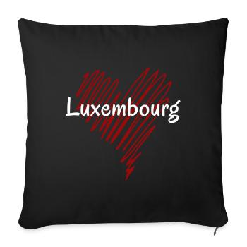 I Love Luxembourg, Luxembourg Pride - Sofa pillowcase 17,3'' x 17,3'' (45 x 45 cm) - black - Front