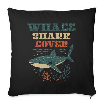 Whale Shark Lover - Sofa pillowcase 17,3'' x 17,3'' (45 x 45 cm) - black - Front