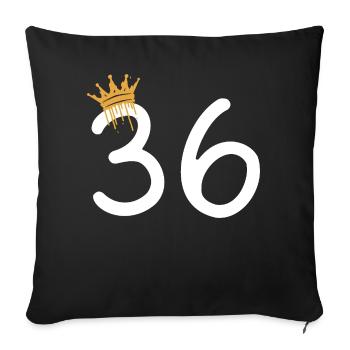 36 - Sofa pillowcase 17,3'' x 17,3'' (45 x 45 cm) - black - Front