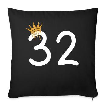 32 - Sofa pillowcase 17,3'' x 17,3'' (45 x 45 cm) - black - Front