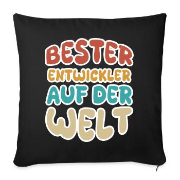Calling Developer - Sofa pillowcase 17,3'' x 17,3'' (45 x 45 cm) - black - Front