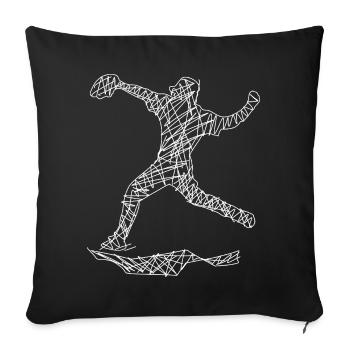 Baseball - Sofakissenbezug 45 x 45 cm - Schwarz - Vorne