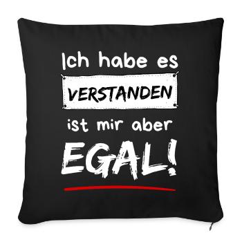 J’ai compris. Mais je m’en fiche ! - Housse de coussin décorative 45 x 45 cm - noir - Devant