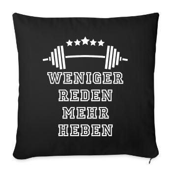 GYMNASE : Concentration et puissance - Housse de coussin décorative 45 x 45 cm - noir - Devant