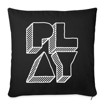 Press Play – Music Party DJ Design - Sofa pillowcase 17,3'' x 17,3'' (45 x 45 cm) - black - Front