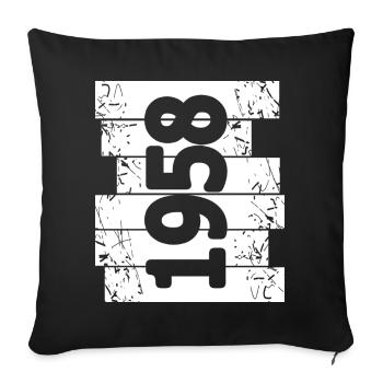 Parents 1958 - Sofa pillowcase 17,3'' x 17,3'' (45 x 45 cm) - black - Front